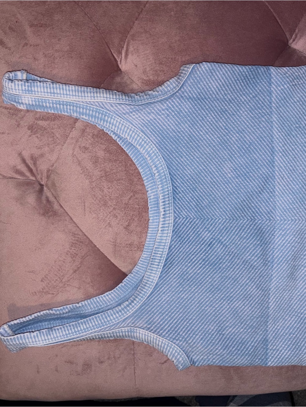 Nikibiki Pale Blue Ribbed Tank